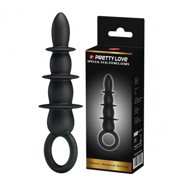 PRETTY LOVE - Fabulous Anal Butt Plug Massager (Black)